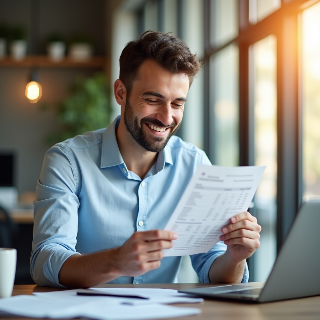 Angajat care înțelege documentele salariale